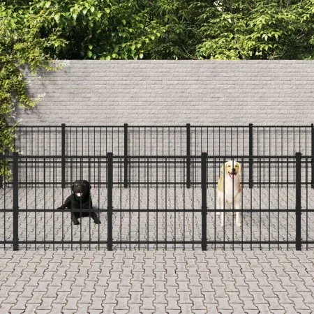 Perrera de exterior de acero 26,35 m² by vidaXL, Dog kennels and fences - Ref: Foro24-3124629, Price: 780,85 €, Discount: %