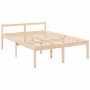 Cama de matrimonio personas mayores con cabecero madera maciza