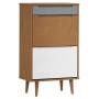 Zapatero MOLDE madera maciza de pino marrón 59,5x35x103 cm