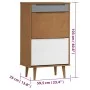 Shoe rack MOLD solid brown pine wood 59.5x35x103 cm by vidaXL, Shoe racks and shoe organizers - Ref: Foro24-350525, Price: 13...