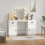 Waschtischset mit LED aus massivem weißem Kiefernholz von vidaXL, Schlafzimmerkommoden - Ref: Foro24-3107840, Preis: 275,87 €...