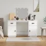Vanity set with LED solid white pine wood by vidaXL, Bedroom Dressers - Ref: Foro24-3107840, Price: 275,87 €, Discount: %