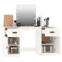 Waschtischset mit LED aus massivem weißem Kiefernholz von vidaXL, Schlafzimmerkommoden - Ref: Foro24-3107840, Preis: 275,87 €...