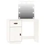 Waschtischset mit LED aus massivem weißem Kiefernholz von vidaXL, Schlafzimmerkommoden - Ref: Foro24-3107840, Preis: 275,87 €...