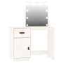 Waschtischset mit LED aus massivem weißem Kiefernholz von vidaXL, Schlafzimmerkommoden - Ref: Foro24-3107840, Preis: 279,90 €...