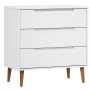 Mesita de noche MOLDE madera maciza de pino blanca 80x40x80 cm de vidaXL, Cajoneras - Ref: Foro24-350505, Precio: 183,68 €, D...