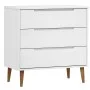 MOLDE Nachttisch aus massivem weißem Kiefernholz 80x40x80 cm von vidaXL, Schubladen - Ref: Foro24-350505, Preis: 180,25 €, Ra...