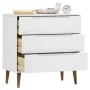 MOLDE Nachttisch aus massivem weißem Kiefernholz 80x40x80 cm von vidaXL, Schubladen - Ref: Foro24-350505, Preis: 180,25 €, Ra...