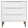 Mesita de noche MOLDE madera maciza de pino blanca 80x40x80 cm de vidaXL, Cajoneras - Ref: Foro24-350505, Precio: 183,68 €, D...