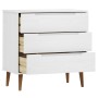 Mesita de noche MOLDE madera maciza de pino blanca 80x40x80 cm de vidaXL, Cajoneras - Ref: Foro24-350505, Precio: 183,68 €, D...