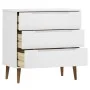 MOLDE bedside table solid white pine wood 80x40x80 cm by vidaXL, Drawers - Ref: Foro24-350505, Price: 180,25 €, Discount: %