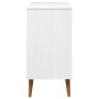 Mesita de noche MOLDE madera maciza de pino blanca 80x40x80 cm de vidaXL, Cajoneras - Ref: Foro24-350505, Precio: 183,68 €, D...