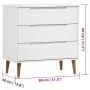 MOLDE Nachttisch aus massivem weißem Kiefernholz 80x40x80 cm von vidaXL, Schubladen - Ref: Foro24-350505, Preis: 180,25 €, Ra...