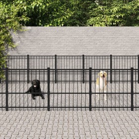 Außengehege aus Stahl 22,58 m² von vidaXL, Hundehütten und Zäune - Ref: Foro24-3124628, Preis: 687,03 €, Rabatt: %