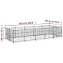 Steel outdoor kennel 9.38 m² by vidaXL, Dog kennels and fences - Ref: Foro24-3124601, Price: 463,66 €, Discount: %