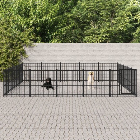 Außengehege aus Stahl 23,52 m² von vidaXL, Hundehütten und Zäune - Ref: Foro24-3124635, Preis: 687,03 €, Rabatt: %
