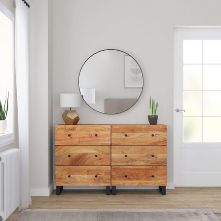 Sideboard 2 Stück massives Akazienholz 60x33x75 cm von vidaXL, Sideboards - Ref: Foro24-3143636, Preis: 375,57 €, Rabatt: %
