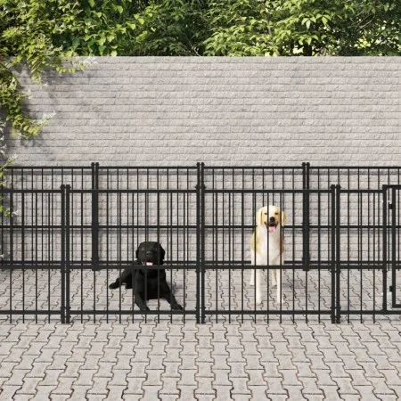 Stahlzwinger für den Außenbereich 18,77 m² von vidaXL, Hundehütten und Zäune - Ref: Foro24-3124606, Preis: 844,05 €, Rabatt: %