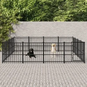 Steel outdoor kennel 15.05 m² by vidaXL, Dog kennels and fences - Ref: Foro24-3124626, Price: 532,53 €, Discount: %