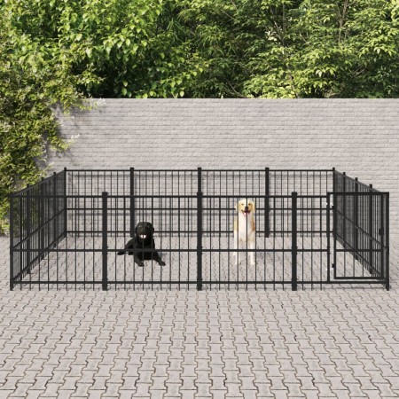 Stahl-Außenzwinger 15,05 m² von vidaXL, Hundehütten und Zäune - Ref: Foro24-3124626, Preis: 546,57 €, Rabatt: %