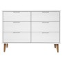 MOLDE Nachttisch aus massivem Kiefernholz weiß 113x40x80 cm von vidaXL, Schubladen - Ref: Foro24-350508, Preis: 223,11 €, Rab...