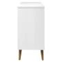 Bedside table MOLDE made of solid pine wood, white, 113x40x80 cm by vidaXL, Drawers - Ref: Foro24-350508, Price: 219,40 €, Di...