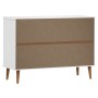 MOLDE Nachttisch aus massivem Kiefernholz weiß 113x40x80 cm von vidaXL, Schubladen - Ref: Foro24-350508, Preis: 223,11 €, Rab...