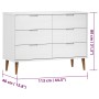 MOLDE Nachttisch aus massivem Kiefernholz weiß 113x40x80 cm von vidaXL, Schubladen - Ref: Foro24-350508, Preis: 223,11 €, Rab...