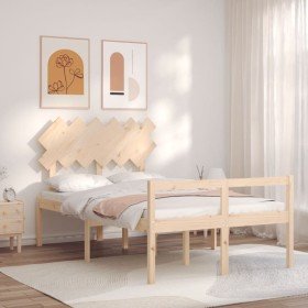 Cama de matrimonio personas mayores con cabecero madera maciza Cama de matrimonio personas mayores con cabecero madera maciza