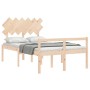 Cama de matrimonio personas mayores con cabecero madera maciza