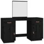 Schminktisch mit Spiegel massives Kiefernholz schwarz von vidaXL, Schlafzimmerkommoden - Ref: Foro24-3107838, Preis: 253,59 €...