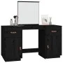 Tocador con espejo madera maciza de pino negro de vidaXL, Tocadores para dormitorios - Ref: Foro24-3107838, Precio: 253,59 €,...