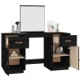 Dresser with solid black pine wood mirror by vidaXL, Bedroom Dressers - Ref: Foro24-3107838, Price: 257,19 €, Discount: %