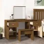 Tocador con espejo madera maciza de pino marrón miel de vidaXL, Tocadores para dormitorios - Ref: Foro24-3107837, Precio: 240...