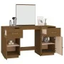 Tocador con espejo madera maciza de pino marrón miel de vidaXL, Tocadores para dormitorios - Ref: Foro24-3107837, Precio: 240...