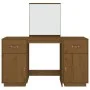 Tocador con espejo madera maciza de pino marrón miel de vidaXL, Tocadores para dormitorios - Ref: Foro24-3107837, Precio: 240...