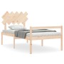 Cama para personas mayores con cabecero madera maciza 100x200cm