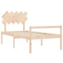 Cama para personas mayores con cabecero madera maciza 100x200cm
