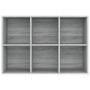 Plywood gray Sonoma shelf/sideboard 66x30x98cm by vidaXL, Bookcases and shelves - Ref: Foro24-815295, Price: 75,00 €, Discoun...