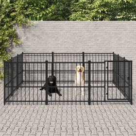 Perrera de exterior de acero 8,47 m² by vidaXL, Dog kennels and fences - Ref: Foro24-3124616, Price: 405,91 €, Discount: %