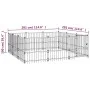 Perrera de exterior de acero 8,47 m² by vidaXL, Dog kennels and fences - Ref: Foro24-3124616, Price: 395,74 €, Discount: %
