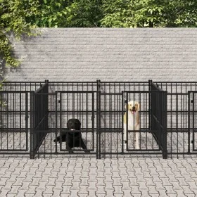 Perrera de exterior de acero 15,02 m² by vidaXL, Dog kennels and fences - Ref: Foro24-3124585, Price: 1,00 €, Discount: %