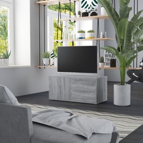 Mueble de TV madera contrachapada gris Sonoma 80x34x36 cm de vidaXL, Muebles TV - Ref: Foro24-815496, Precio: 51,04 €, Descue...