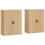 Armario de pared 2 unidades roble Sonoma 69,5x34x90 cm