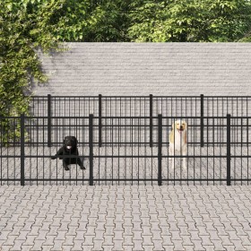 Zwinger aus Stahl für den Außenbereich 16,94 m² von vidaXL, Hundehütten und Zäune - Ref: Foro24-3124619, Preis: 617,03 €, Rab...