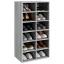 Mueble zapatero madera contrachapada gris Sonoma 54x34x100,5 cm de vidaXL, Zapateros y organizadores de calzado - Ref: Foro24...