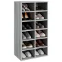 Mueble zapatero madera contrachapada gris Sonoma 54x34x100,5 cm de vidaXL, Zapateros y organizadores de calzado - Ref: Foro24...