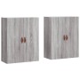 Armarios de pared 2 unidades gris Sonoma 69,5x34x90 cm