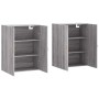 Armarios de pared 2 unidades gris Sonoma 69,5x34x90 cm