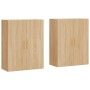 Armario de pared 2 unidades roble Sonoma 69,5x34x90 cm